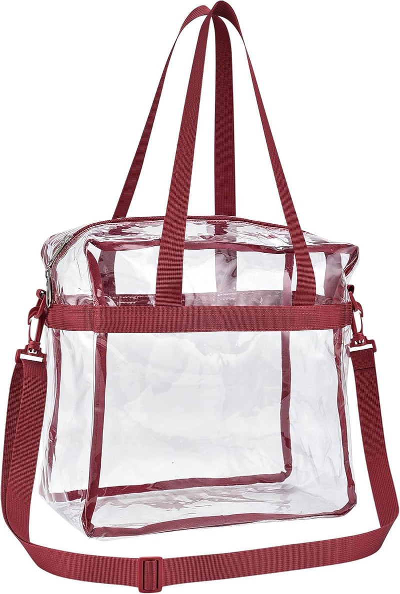 USPECLARE Clear Tote Bag for Stadium Events, 12x6x12 Transparent Stadium Bag for Work, Sports Games,Gym，Concerts - Image 2